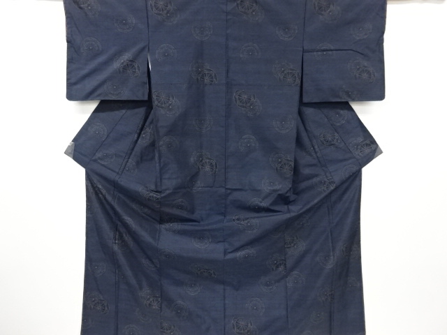 JAPANESE KIMONO / UNUSED / SILK / DORO OSHIMA TSUMUGI / WOVEN GENJIGURUMA